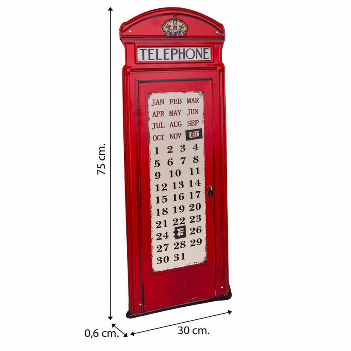 Placa de Parede Alexandra House Living Telephone Ferro 75 x 30 cm